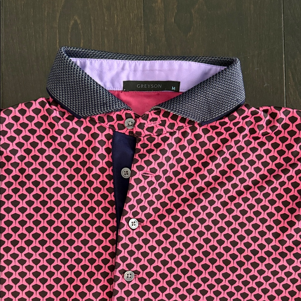 Greyson Black and Pink Geometric Men's Shirt